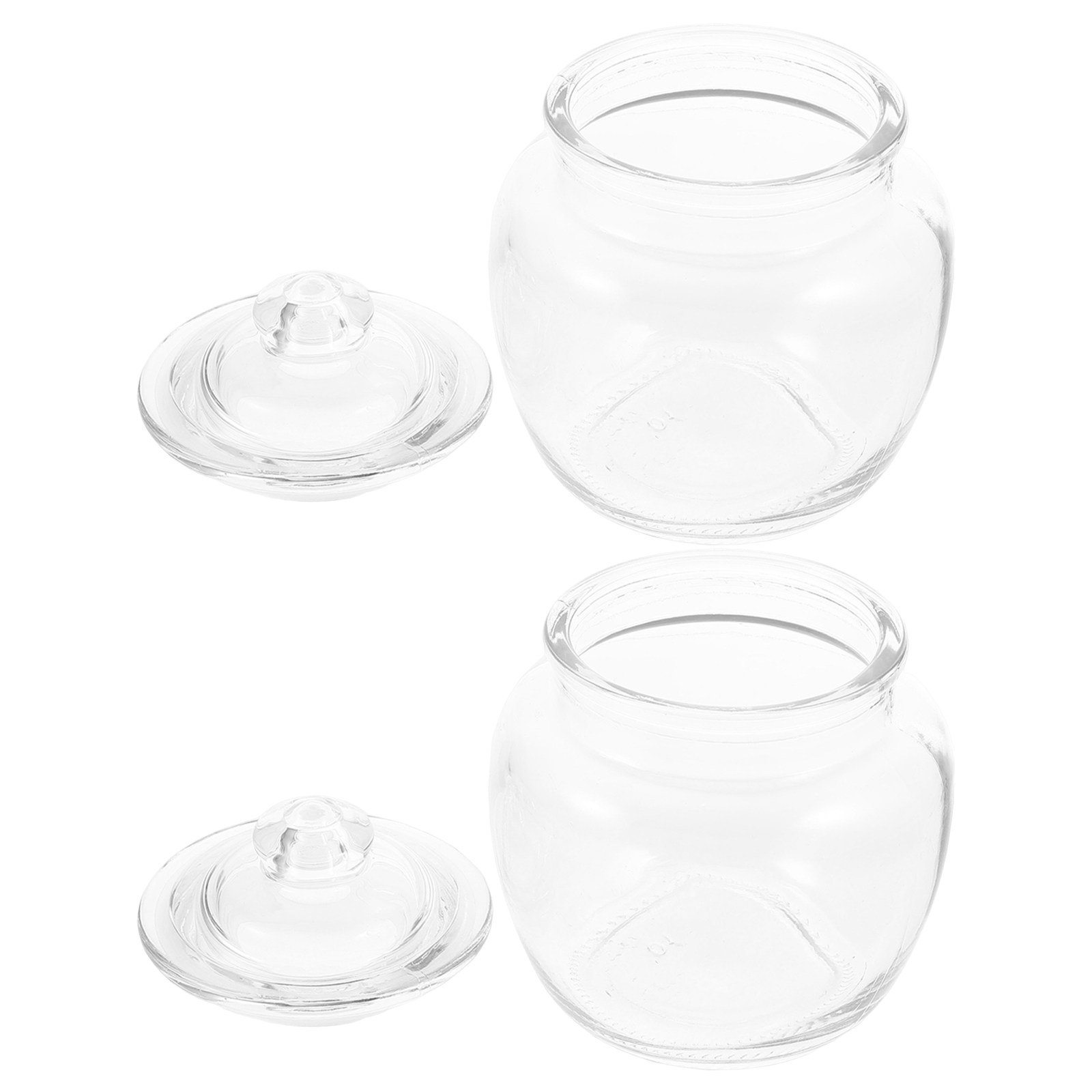 Food Storage Containers - Conjunto de 2 potes de vidro