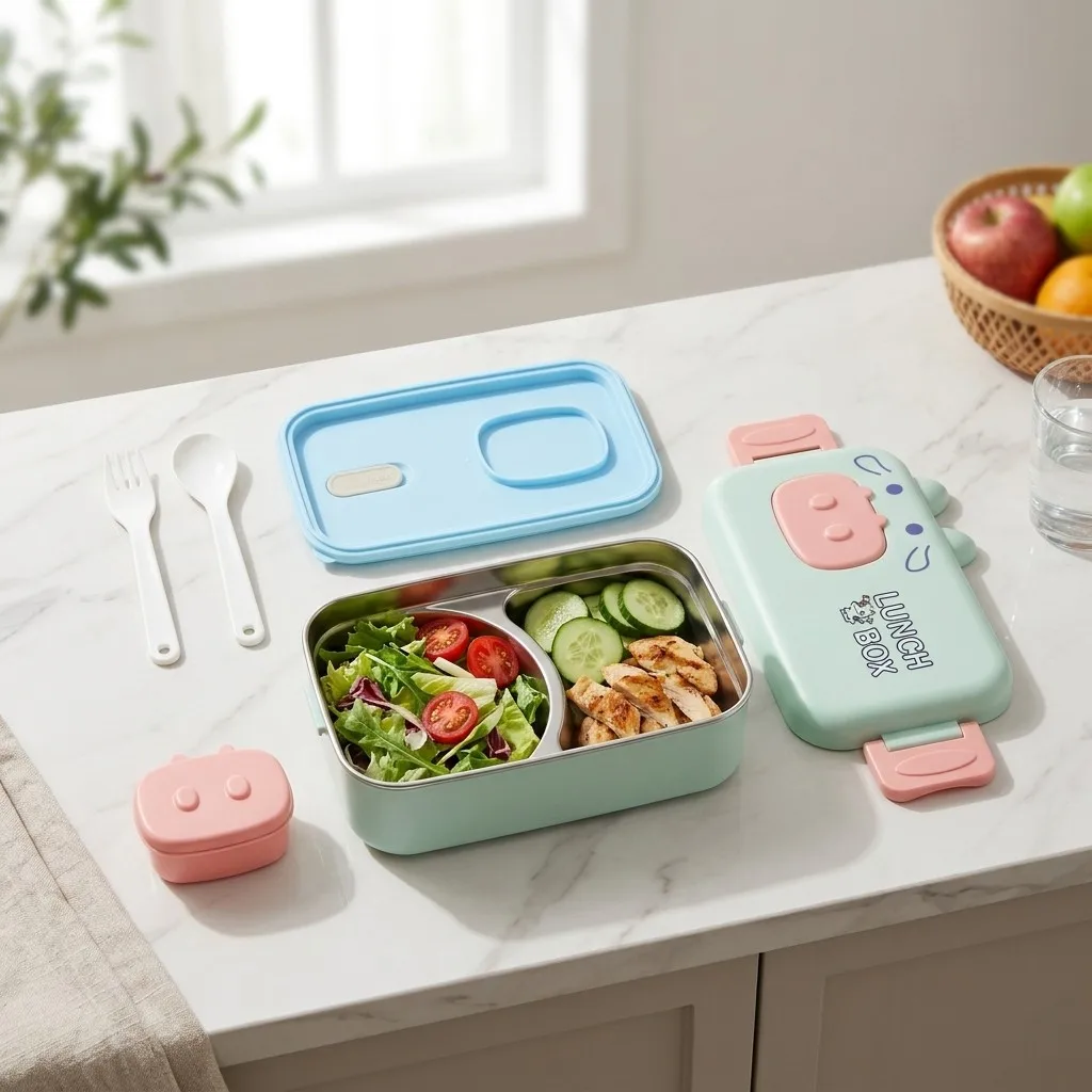 Caixa de Almoço Infantil de Aç - Food Storage With Dividers avaliação e preço