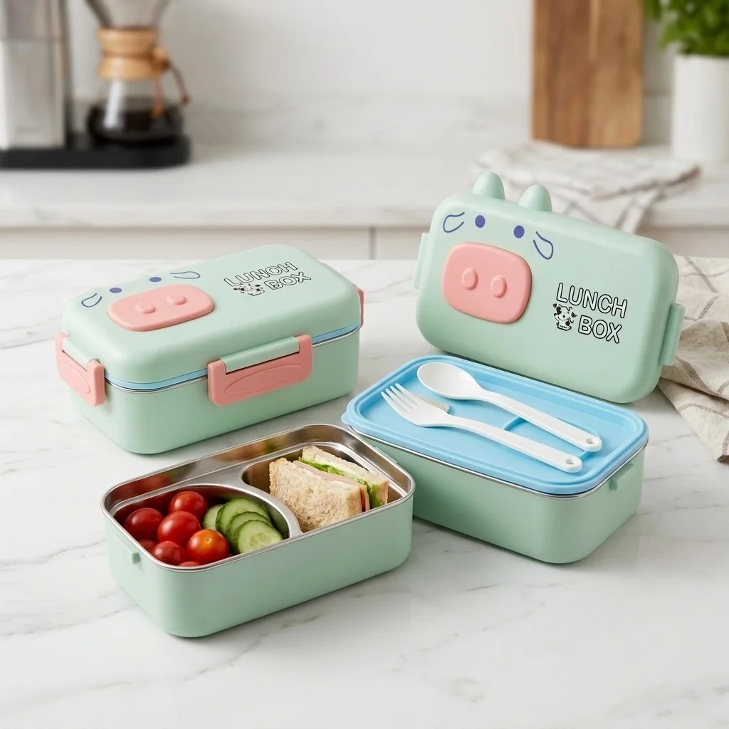 Caixa de Almoço Infantil de Aç - Food Storage With Dividers avaliação e preço